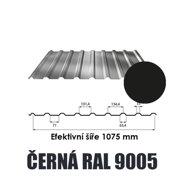 Trapézový plech T18 0,5mm HNĚDÁ (1)