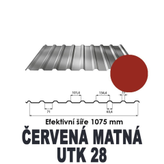 Trapézový plech T18 0,5mm ČERVENÁ na míru (1)
