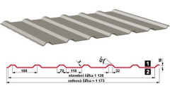 Trapézový plech SAT18 N střešní