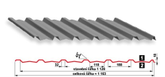 Trapézový plech SAT18 NP Trend střešní