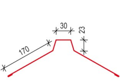 Hřebenáč rovný trapézový 170 (2)